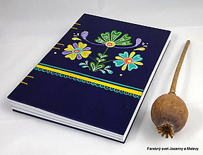 Papiernictvo - zápisník Folklórny fialový - 11148958_