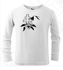 Topy, tričká, tielka - Pánske tričko s dlhým rukávom-DAMIDIZAJN (Biela) - 11154343_
