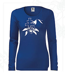 Topy, tričká, tielka - Dámske tričko s dlhým rukávom-DAMIDIZAJN (Modrá) - 11154397_