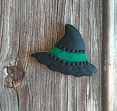 Dekorácie - Perníkový čarodejný klobúk (Zelená) - 11153951_
