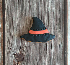 Dekorácie - Perníkový čarodejný klobúk (Oranžová) - 11153952_