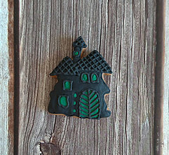 Dekorácie - Perníkový strašidelný dom  (So zeleným) - 11153975_