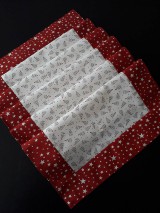 Úžitkový textil - Vianočná štóla - Stromčeky na smotanovom podklade 40 cm x 177 cm - 11157052_