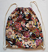 Batohy - Látkový mestský batoh kvetiny - 11157724_