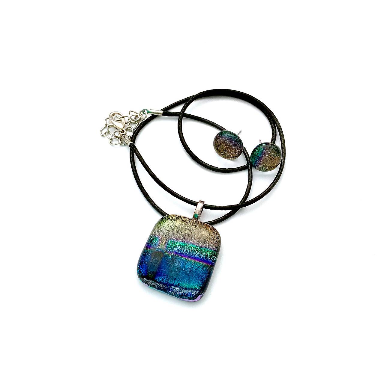 Dark Crystal Rainbow - sada sklenených šperkov