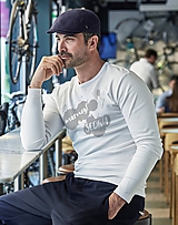 Pánske oblečenie - Pánske tričko s dlhými rukávmi - márnosť šedivá - 11161548_