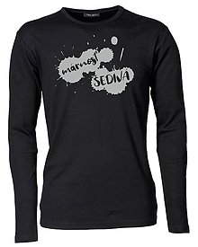 Pánske oblečenie - Pánske tričko s dlhými rukávmi - márnosť šedivá (Čierna) - 11161556_
