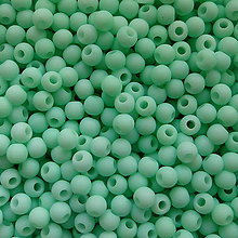 Korálky - Plast MATT 4mm-5g-cca165ks (mint) - 11162354_