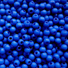 Korálky - Plast MATT 4mm-5g-cca165ks (kráľ.modrá) - 11162359_