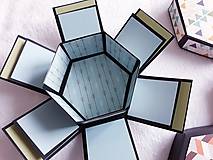 Úložné priestory & Organizácia - Hexagonálny box na fotky (Pánsky - S vnútornou krabičkou na darček) - 11161489_