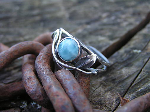 Strieborny prsteň Ag 925 Larimar