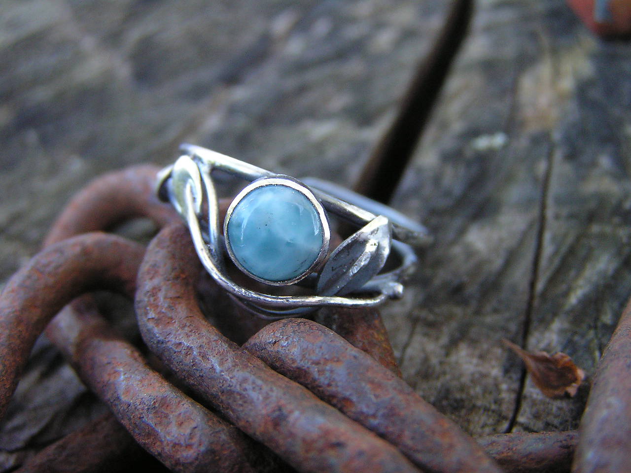 Strieborny prsteň Ag 925 Larimar