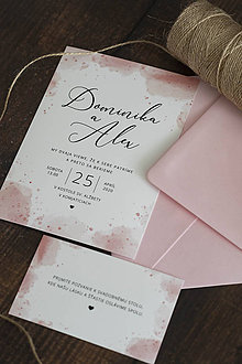 Papiernictvo - Jemne ružové svadobné oznámenie ❤ - 11163235_