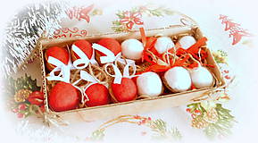 Dekorácie - Plstené vianočné oriešky s mašličkou - 11163815_