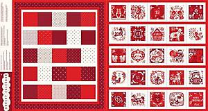 Textil - panel Adventný kalendár, 100 % bavlna USA, na dotvorenie - 11164969_
