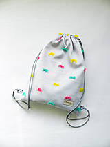 Detské tašky - Školské vrecko - batoh, pom-poms - 11166114_
