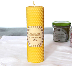 Sviečky - Veľká sviečka z včelieho vosku - 11172484_