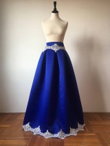 Sukne - slávnostná sukňa Stužková v kráľovsky modrej - 11172328_