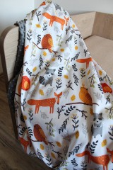 Detský textil - Minky deka Lesní kamoši, 5 farieb na výber,100x70cm - 11173402_
