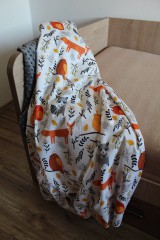 Detský textil - Minky deka Lesní kamoši, 5 farieb na výber,100x70cm - 11173404_