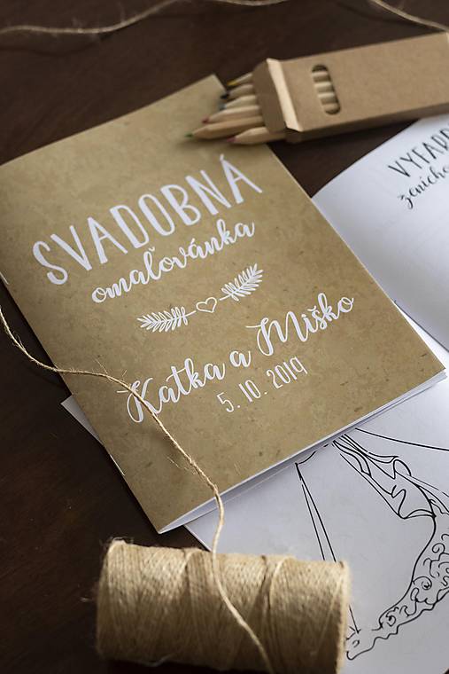 Papiernictvo - Svadobná omaľovánka / aktivity book ❤ - 11179168_