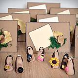 Darčeky pre svadobčanov - Ježkovia personalizovaní s 2 doplnkami - darčeky pre hostí/menovky - 11183404_
