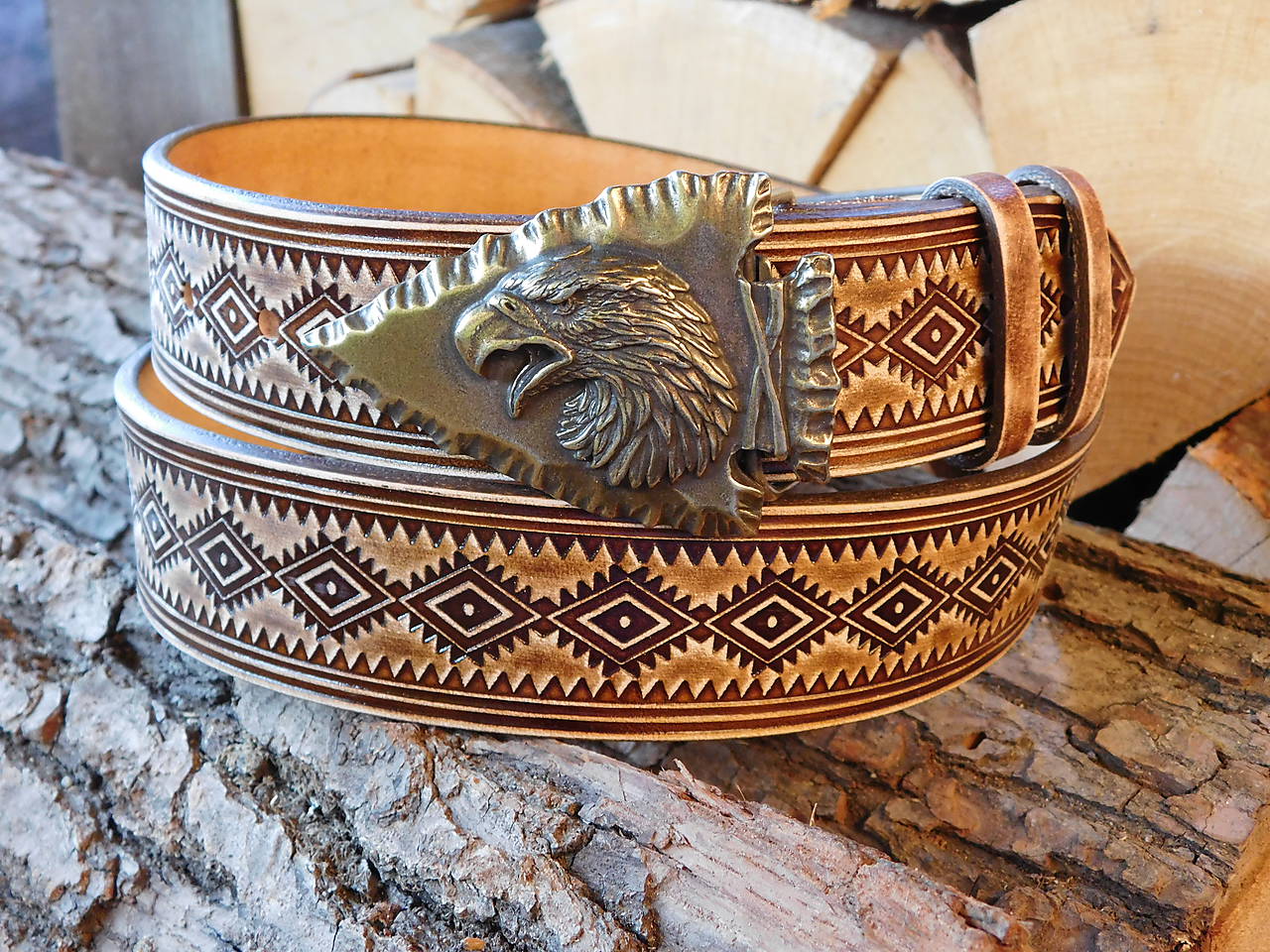 Kožený opasok 4 cm - Orol 