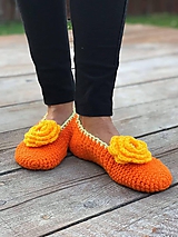Ponožky, pančuchy, obuv - papučovNíky - od výmyslu sveta - farby (Oranžová) - 11191782_