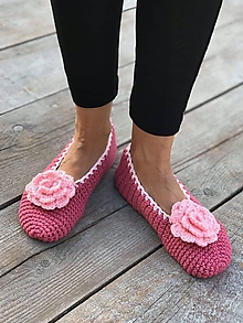 Ponožky, pančuchy, obuv - papučovNíky - od výmyslu sveta - farby (Ružová) - 11191766_