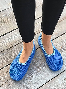 Ponožky, pančuchy, obuv - papučovNíky - od výmyslu sveta - farby (Modrá) - 11191783_