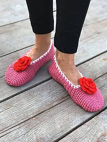 Ponožky, pančuchy, obuv - papučovNíky - od výmyslu sveta - farby (Ružová) - 11191813_