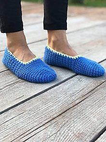 Ponožky, pančuchy, obuv - papučovNíky - od výmyslu sveta - farby (Modrá) - 11191818_