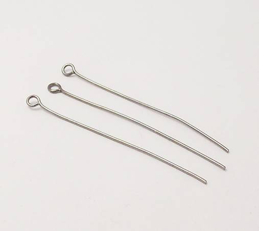 Komponenty - Bižutérna ihla 50mm - oceľ.čierna - 11195259_