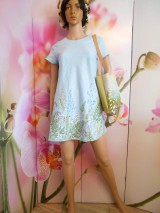 Šaty - Maľované ľanové šaty " Lúčne "  (Maľované mini ľanové šaty " Lúčne ") - 11195607_