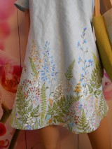 Šaty - Maľované ľanové šaty " Lúčne "  (Maľované mini ľanové šaty " Lúčne ") - 11195608_