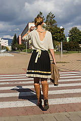 Sukne - Ručne plisovaná sukňa – Natália (75 cm) - 11200869_