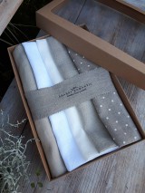 Úžitkový textil - Darčeková sada Linen Towels Natural - 11202313_