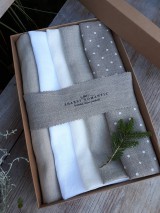Úžitkový textil - Darčeková sada Linen Towels Natural - 11202314_