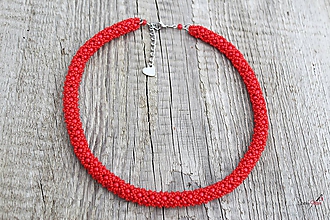 Sady šperkov - súprava červeno-červená (náhrdelník červeno-červený) - 11204555_