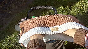 Detský textil - Háčkované rukávniky na kočík - 11202808_