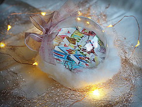 Dekorácie - ZASNEŽENÉ vianočné gule s 3D fotkou - 11205236_