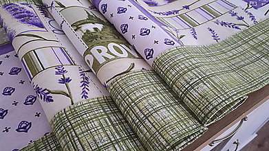 Úžitkový textil - Stredový obrus (Provence.Lavande zelená kombinácia) - 11206639_