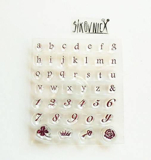 Silikónové razítka, pečiatky - 7x8,5 cm - abeceda