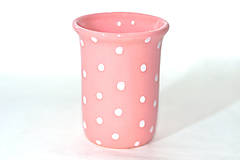 Nádoby - Ružový pohár na kefky - 11210804_