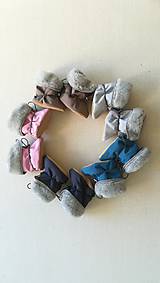 Detské topánky - VLNIENKA barefoot termo zimné capačky pre bábätká a batoliatka 100 % ovčie runo merino TOP SUPER WASH GREY - 11211630_