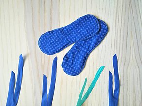 Úžitkový textil - Látková vložka - intimka (Modrá / bodky na modrej) - 11212916_