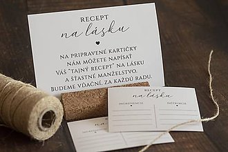 Papiernictvo - Recept na lásky - set kartičiek s radami pre novomanželov - 11211662_
