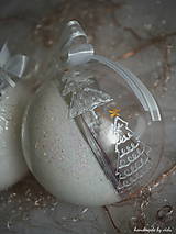 Dekorácie - BIELE vianočné gule s 3D fotkou (vzor na bokoch) - 11210537_