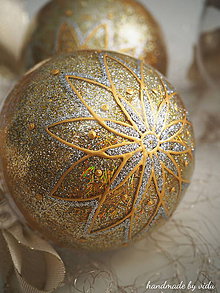 Dekorácie - MODRO- ZELENÉ vianočné gule s 3D fotkou (vzor na bokoch a na zadnej strane) - 11210299_