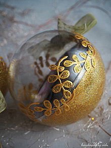 Dekorácie - ZLATÉ vianočné gule s 3D fotkou (vzor na bokoch) - 11210574_